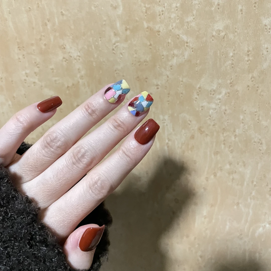 「彩色玻璃」G·F手工小众穿戴甲