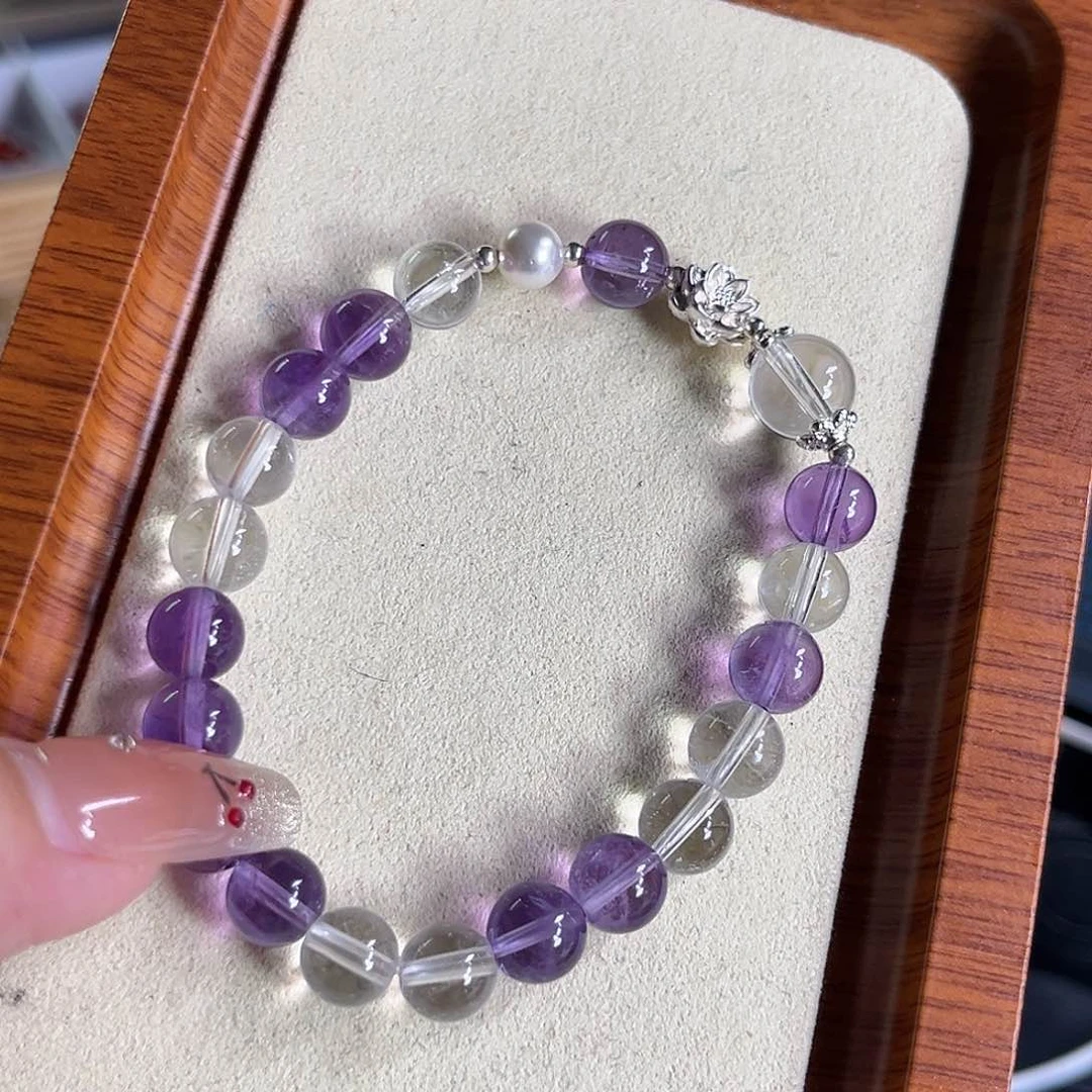 水晶手串未镶嵌紫水晶 8mm