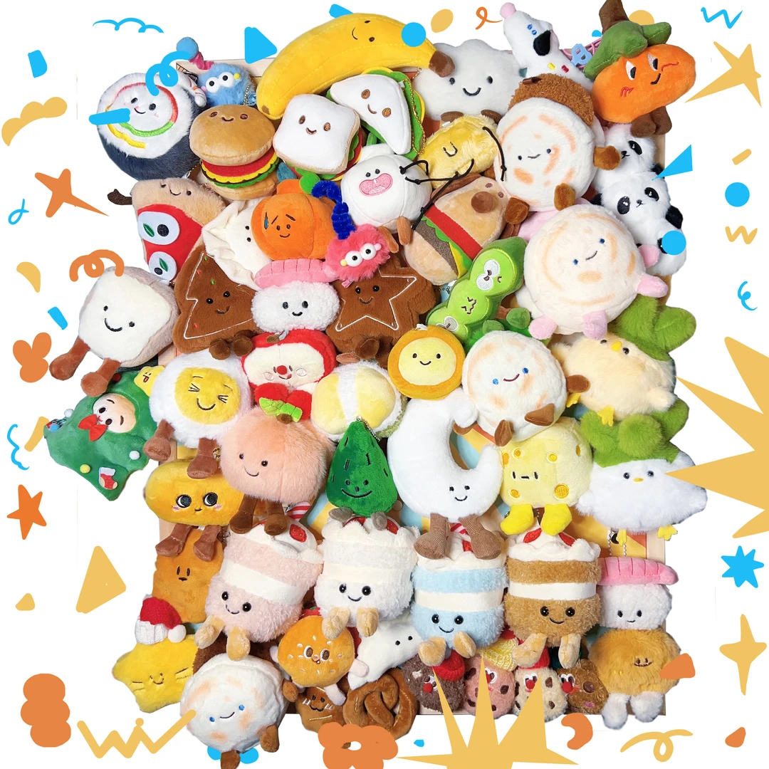 超萌食玩毛绒挂件｜包包装饰百搭款｜钥匙扣包挂件可爱搞怪公仔吊饰