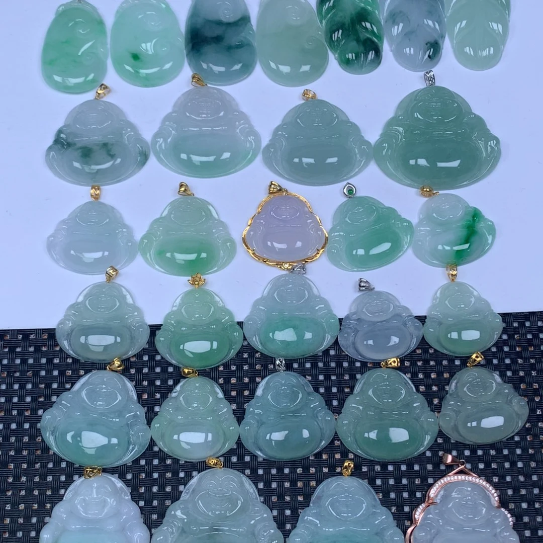 翡翠未镶嵌颈饰天然