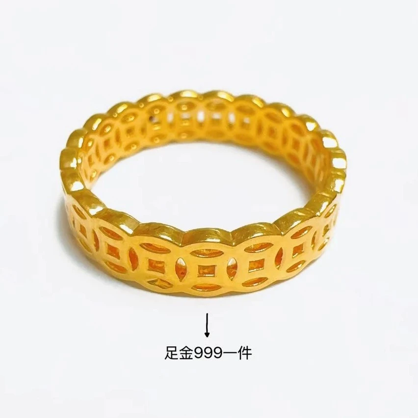 【朱哥金选】足金999金钱币钱多多（一个）RAZ264