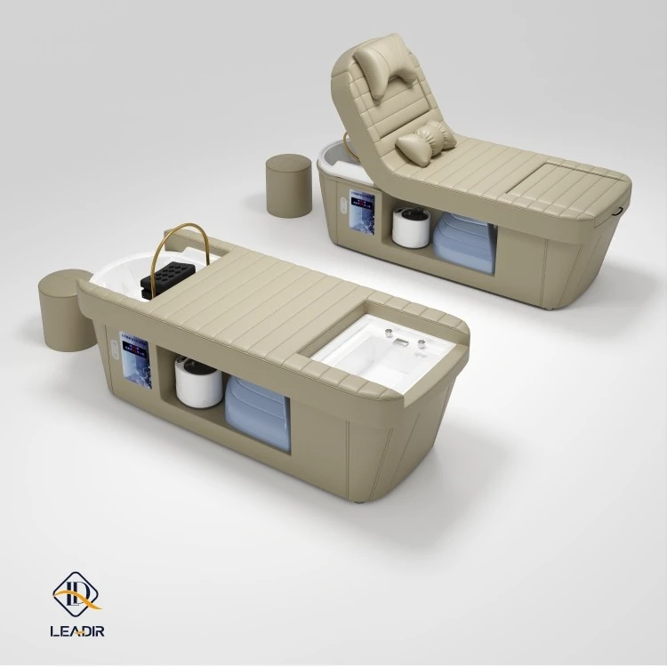 多功能头疗足疗足浴一体电动升降按摩SPA洗头床