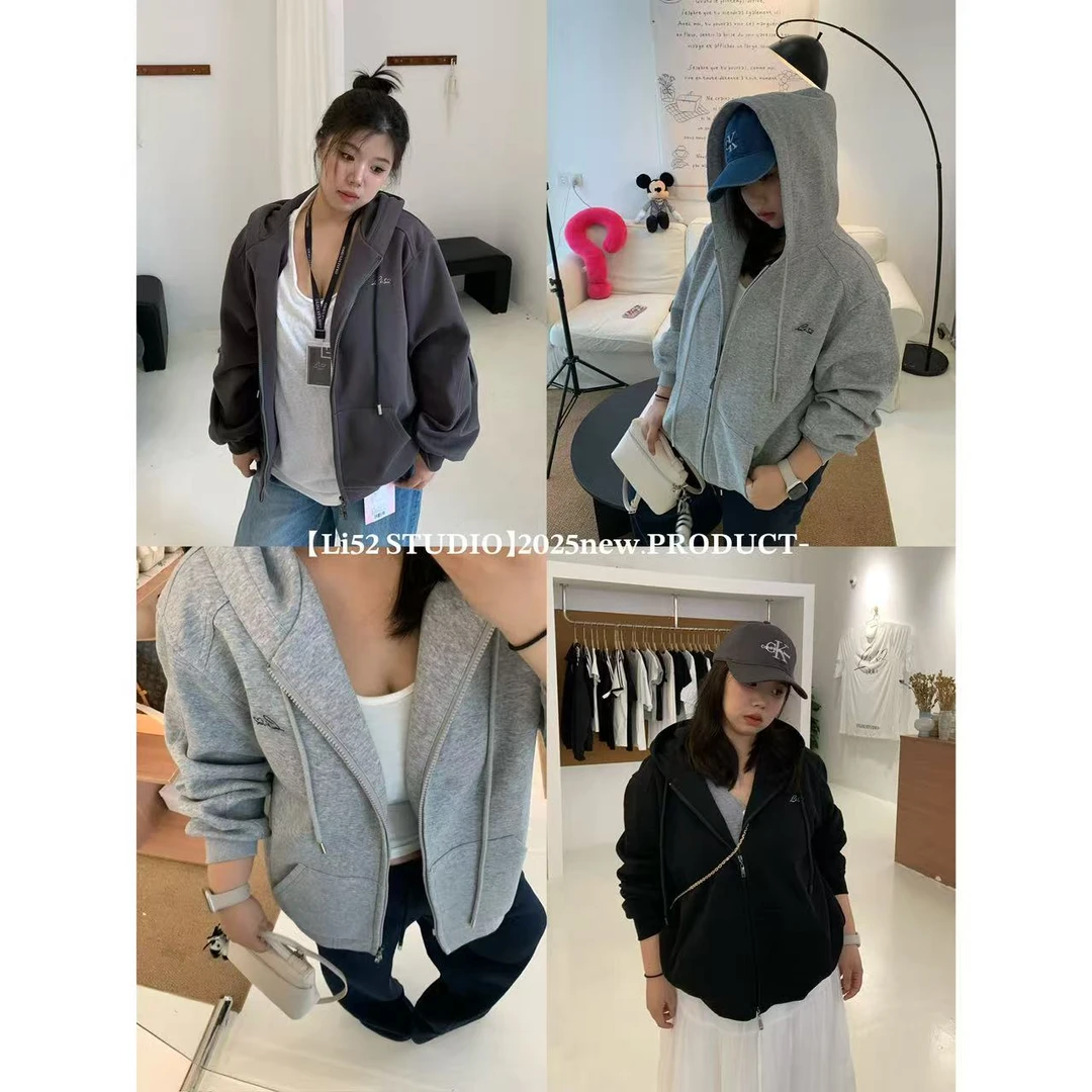 曦曦子【三色外套】2025ss.初秋卫衣外套/刺绣宽松百搭时尚#5080