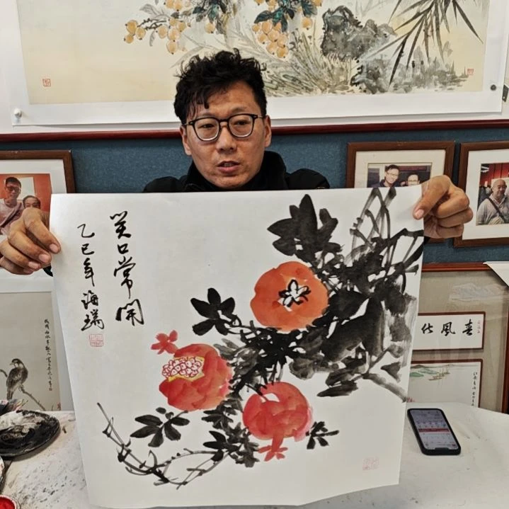 国画贾海瑞老师现场定制