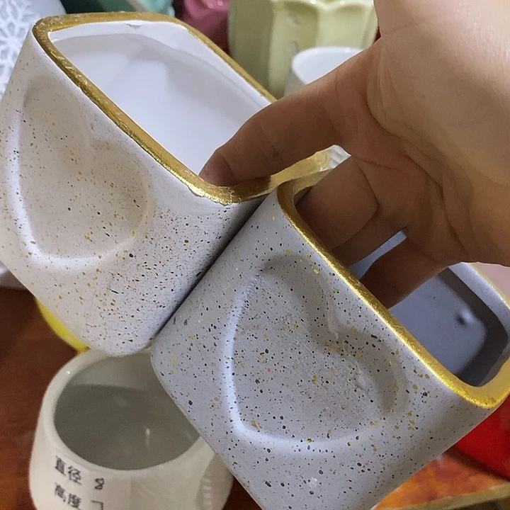 摆件陶陶盆有孔 瑕疵介意勿拍