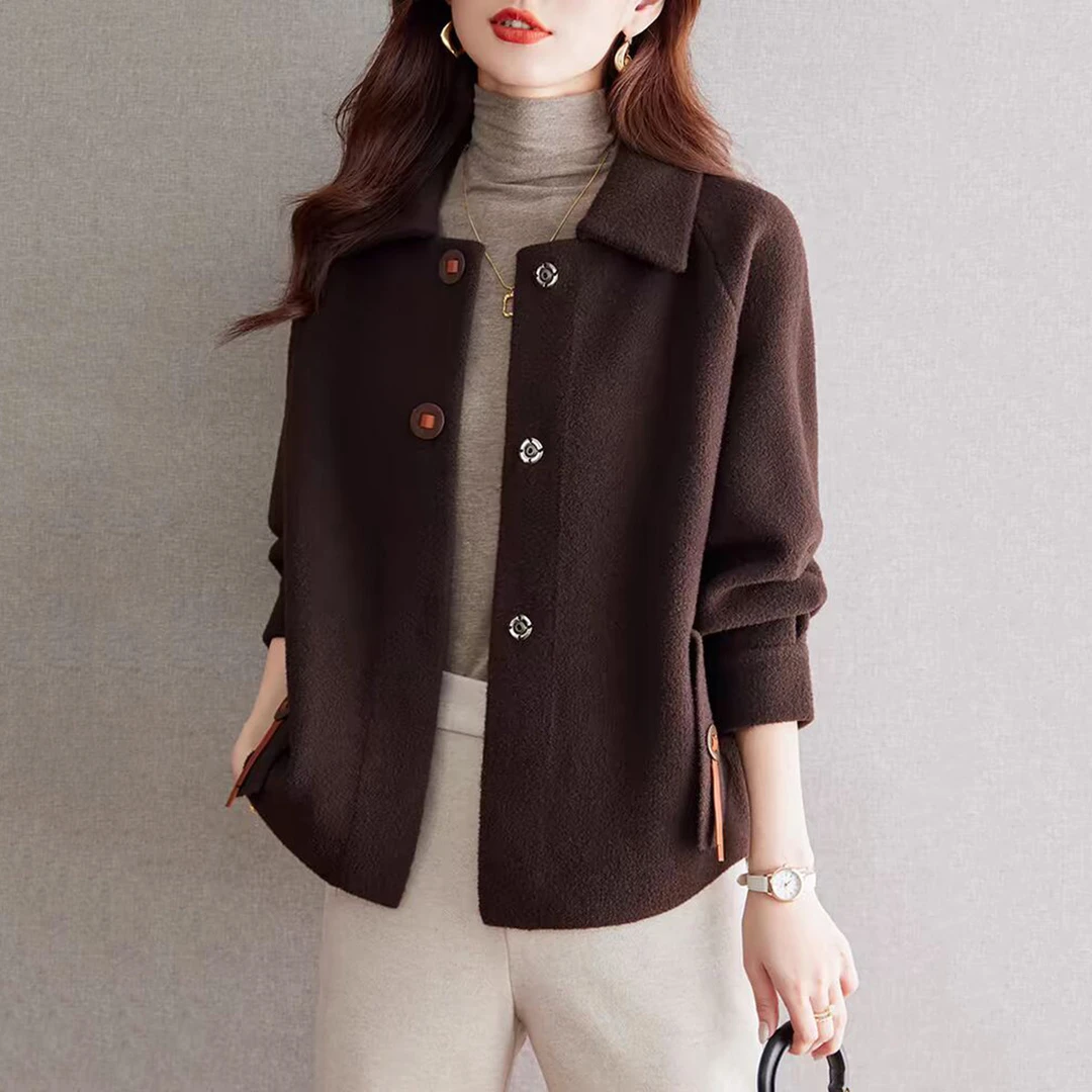 气质秋装设计感短款毛呢外套女士2025秋季新款洋气秋冬高级感上衣
