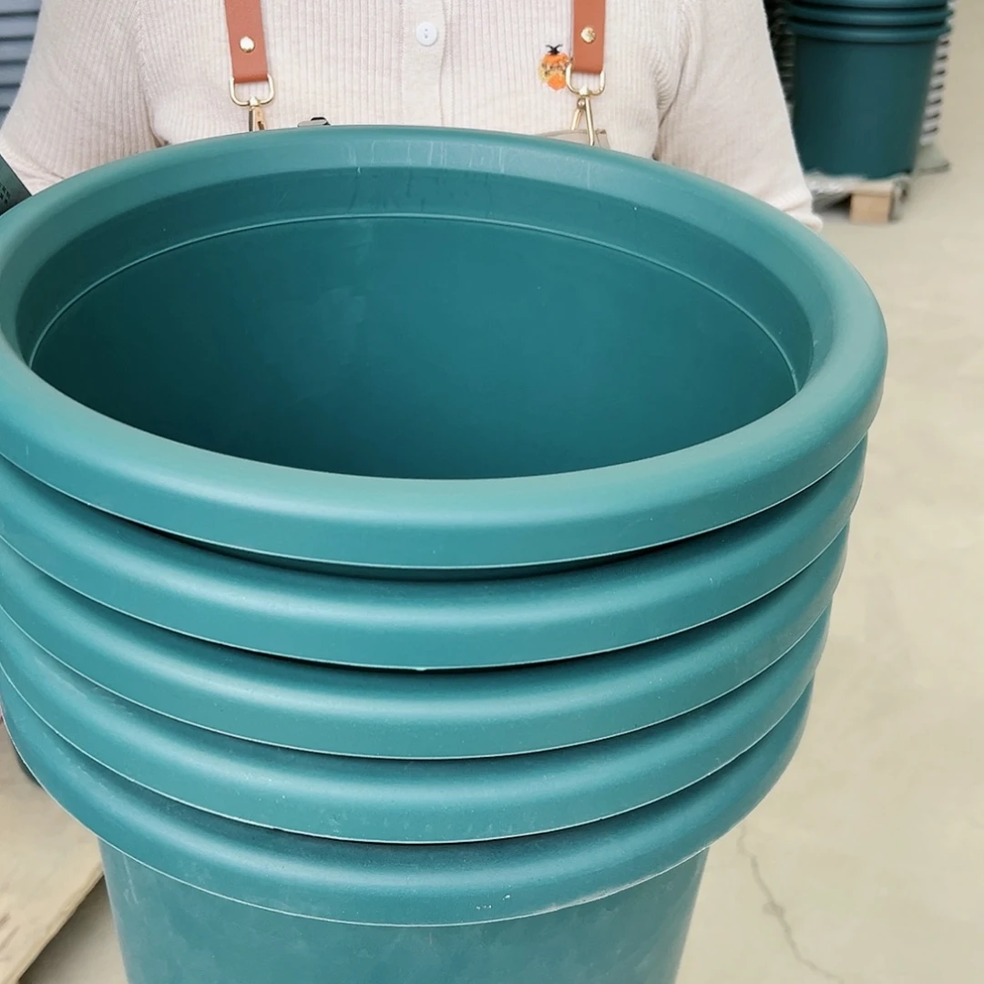 树脂四季盆8#墨绿色5个无托