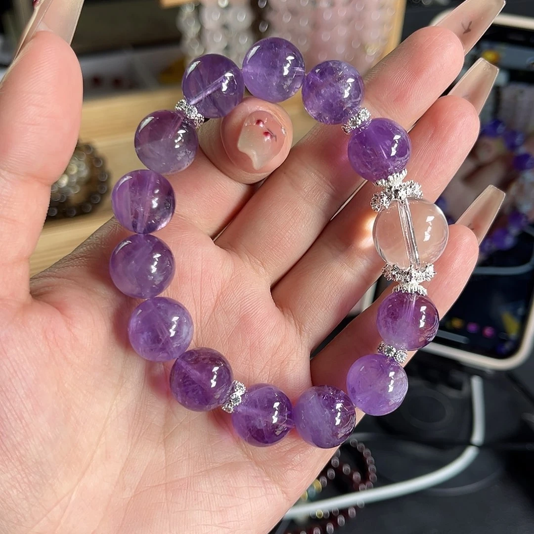 水晶手串未镶嵌爱*L紫水晶 13mm