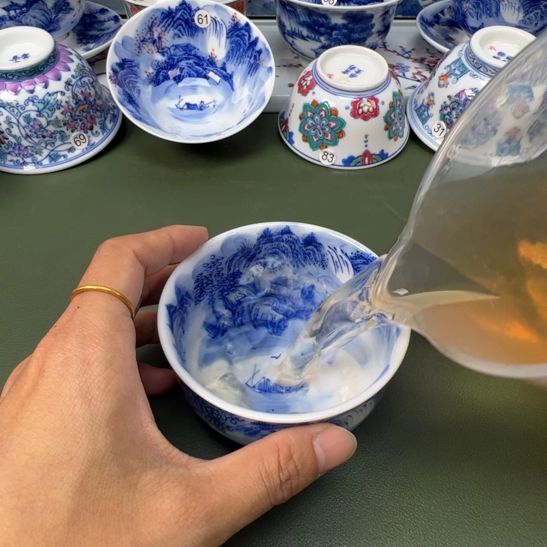 陶瓷景德镇纯手工纯手绘茶具木木98