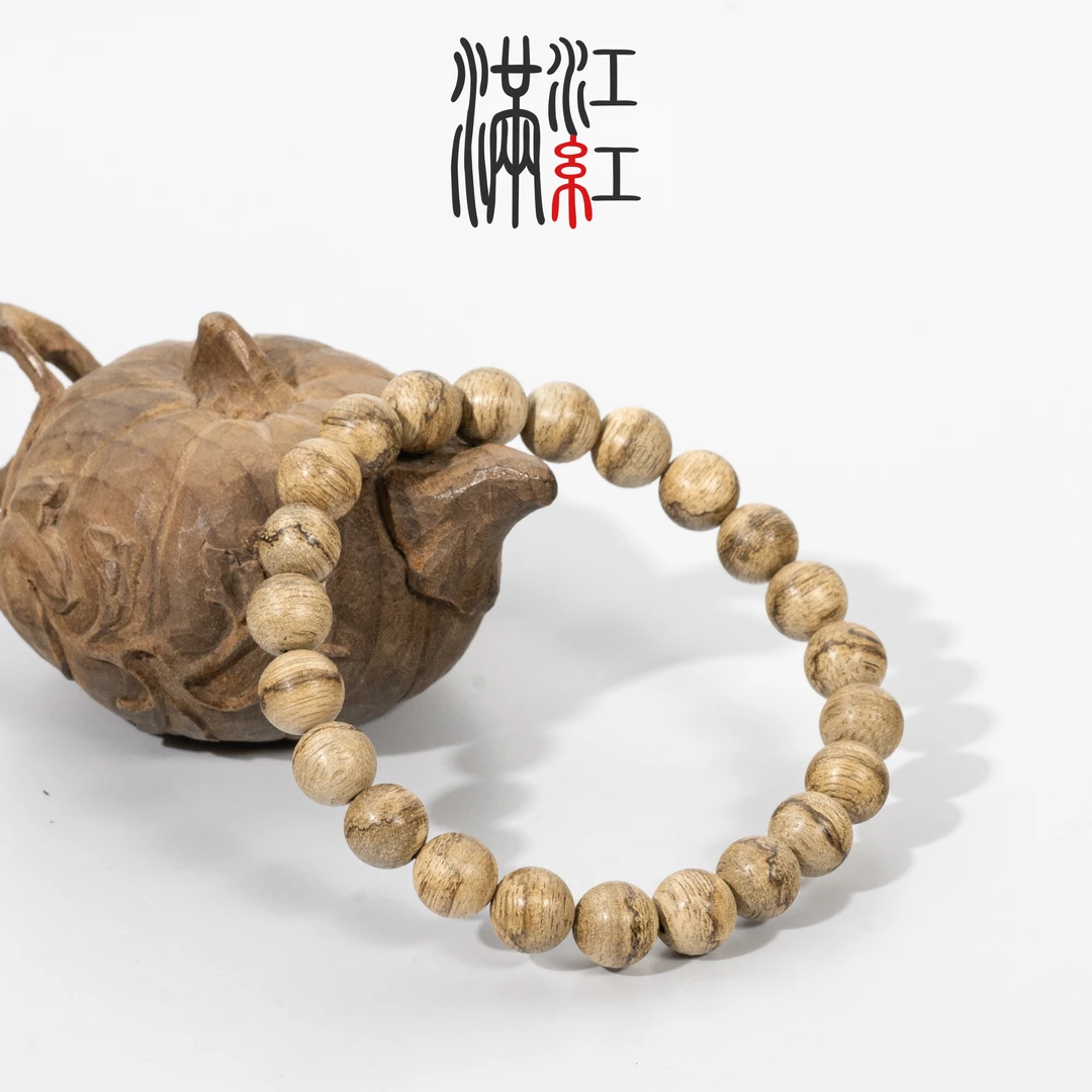 满江红 沉香达拉干沉香/0.9圆珠单圈/4g/天然沉香手串TG97