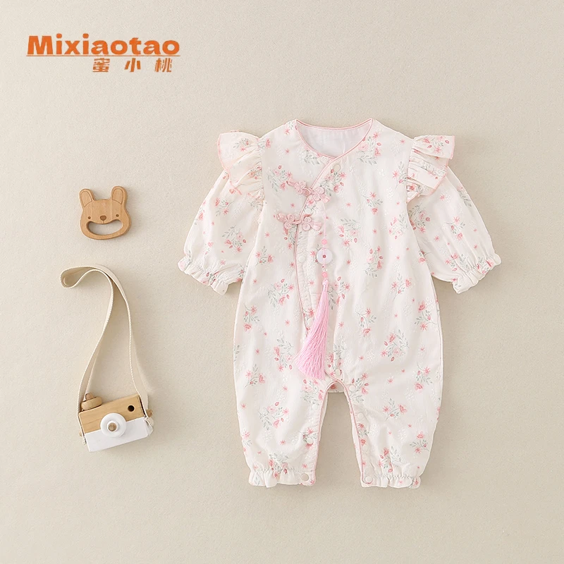 秋款（双层）晚香玉闭档哈衣连体衣外出服哈衣宝宝婴儿儿童衣服