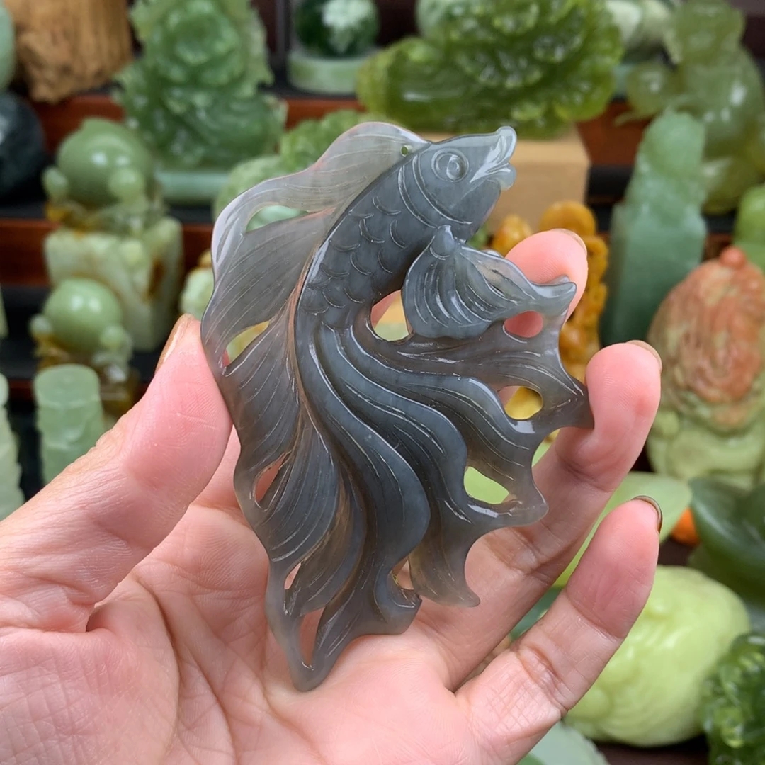 岫玉未镶嵌手把件