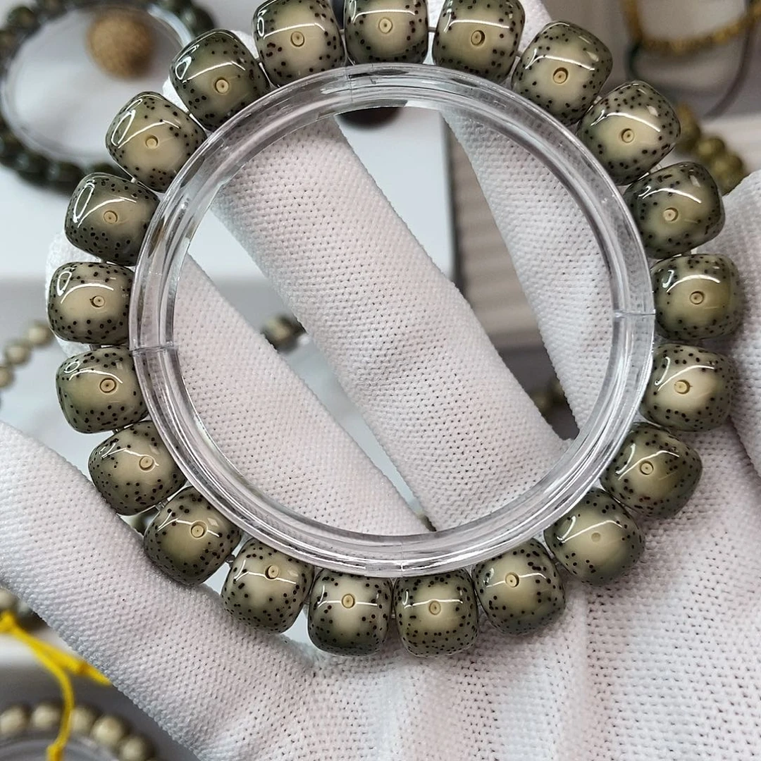 星月菩提手串11青花大牛眼双白