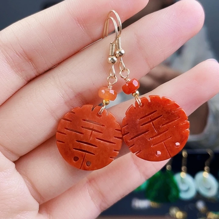 翡翠耳饰未镶嵌饰品