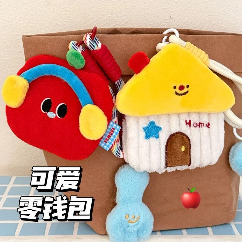 腾亿原创可爱公仔零钱包挂件少女背包装饰耳机包便携小饰品收纳
