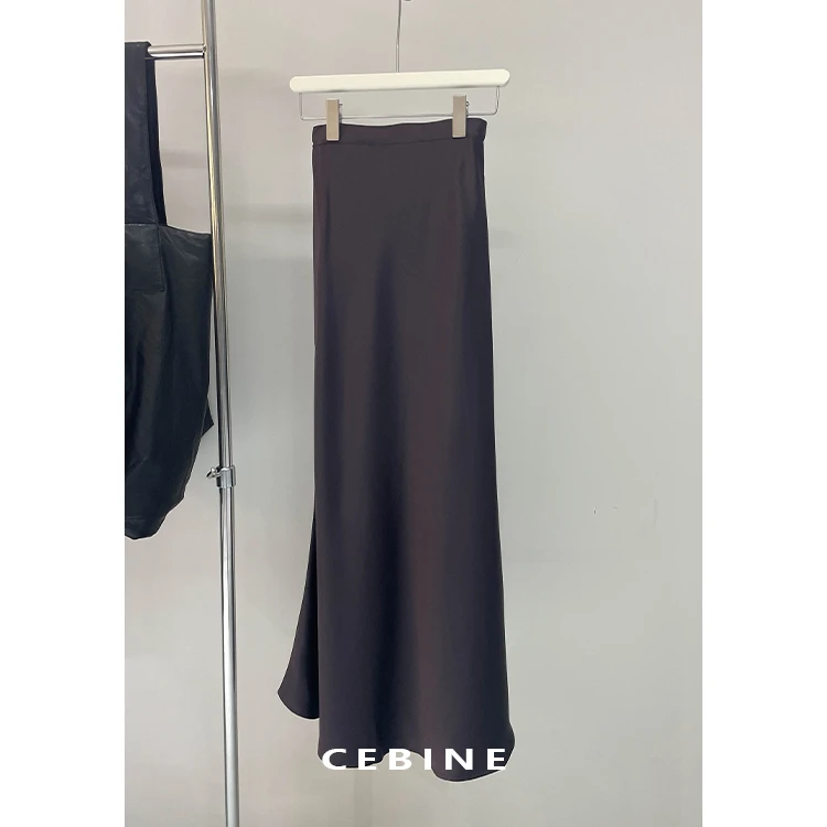 清！重磅三醋酸鱼尾裙半身裙松紧腰中长款