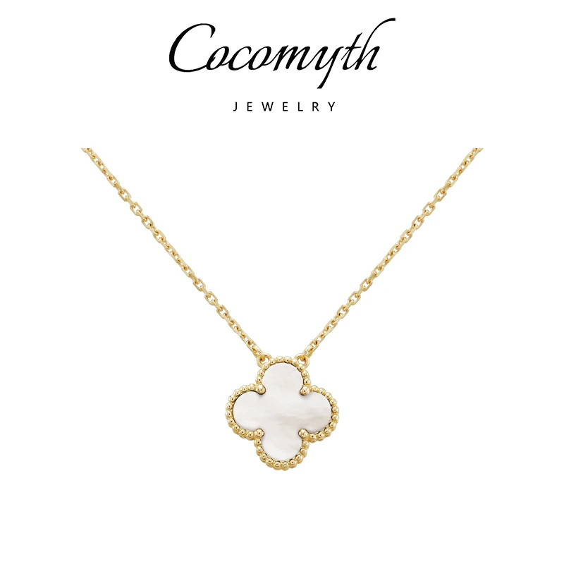 钛钢合成锆石吊坠 COCOMYTH 轻奢花花项链D503