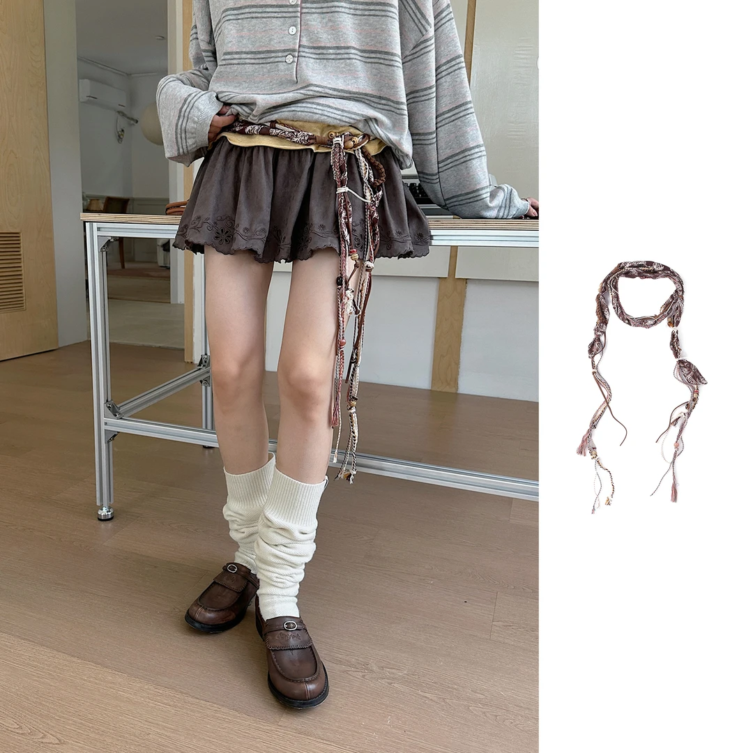 REREK设计师品牌彩绳串珠拼接丝巾腰链DSC买手店R25D08201183