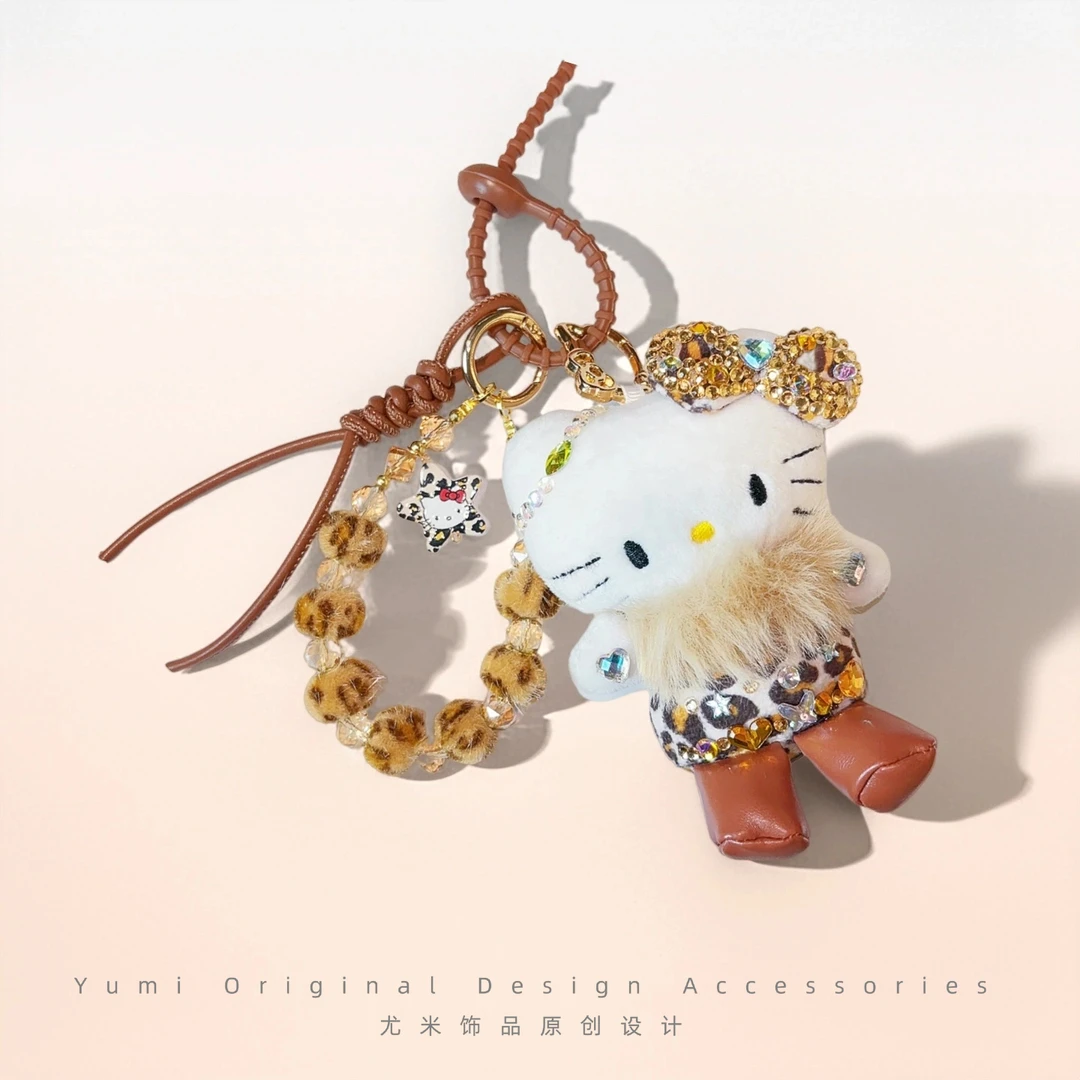 尤米原创Kitty毛绒挂件手机链韩版包包挂件L853