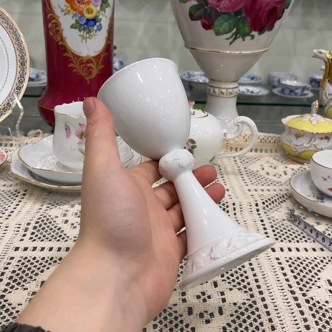 摆件中古一等素白红酒杯