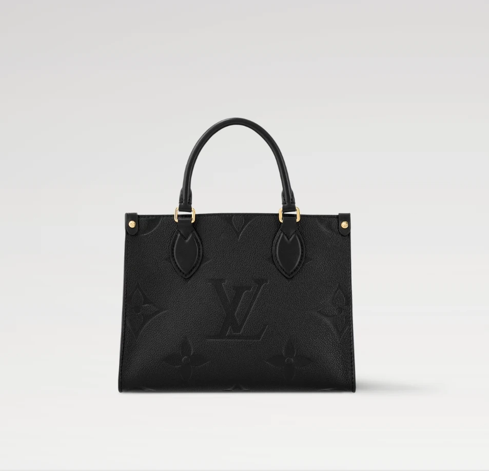 99新 LouisVuitton/路易威登 巧巧 Onthego小号压纹牛皮丛林托特