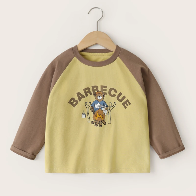 【清仓】右欧男童纯棉长袖T恤春秋款童装儿童宝宝打底衫上衣U14969