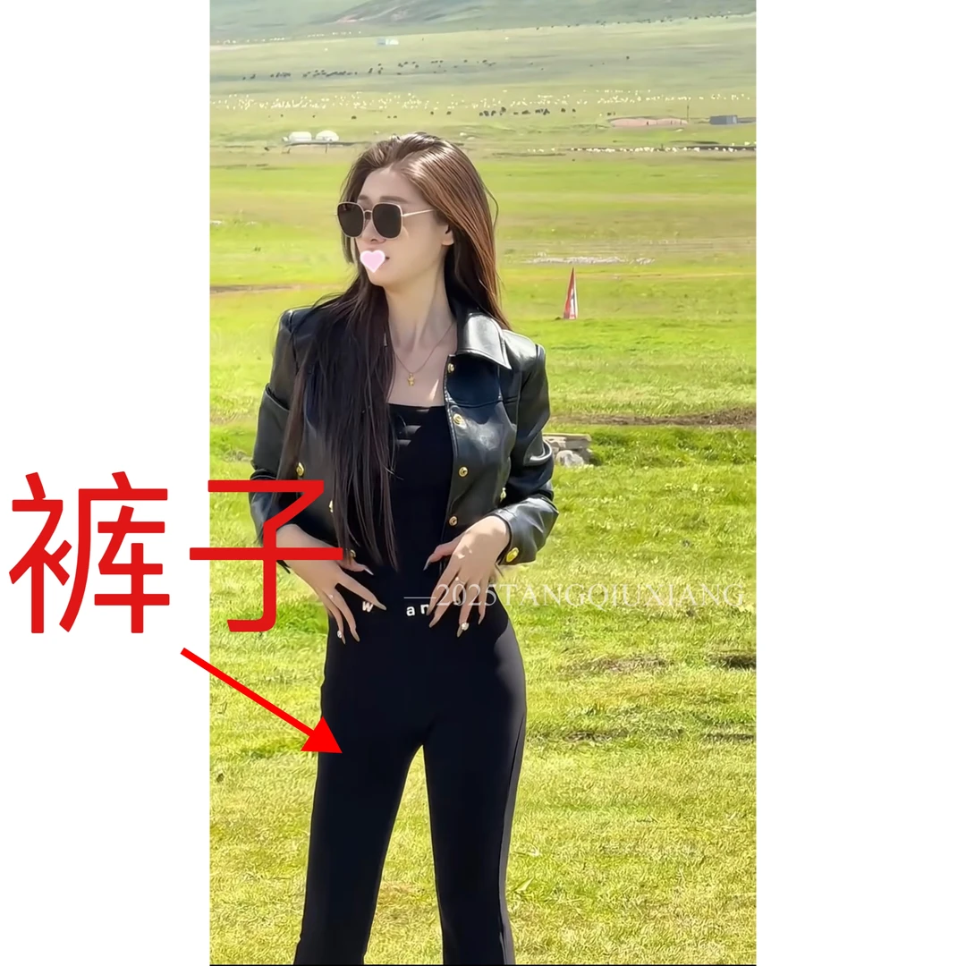 【秋香高端女装】【完美诠释】新款设计款喇叭开叉裤