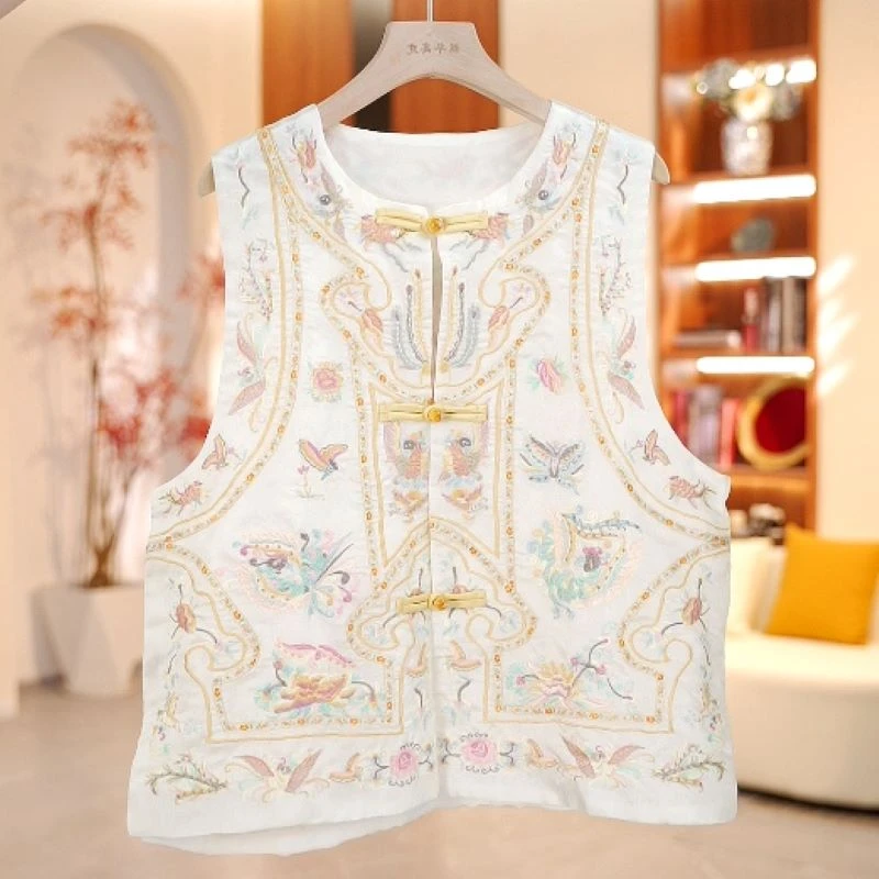 丝年.龙凤呈祥｜新中式国风时尚百搭重磅刺绣上衣马甲-5266