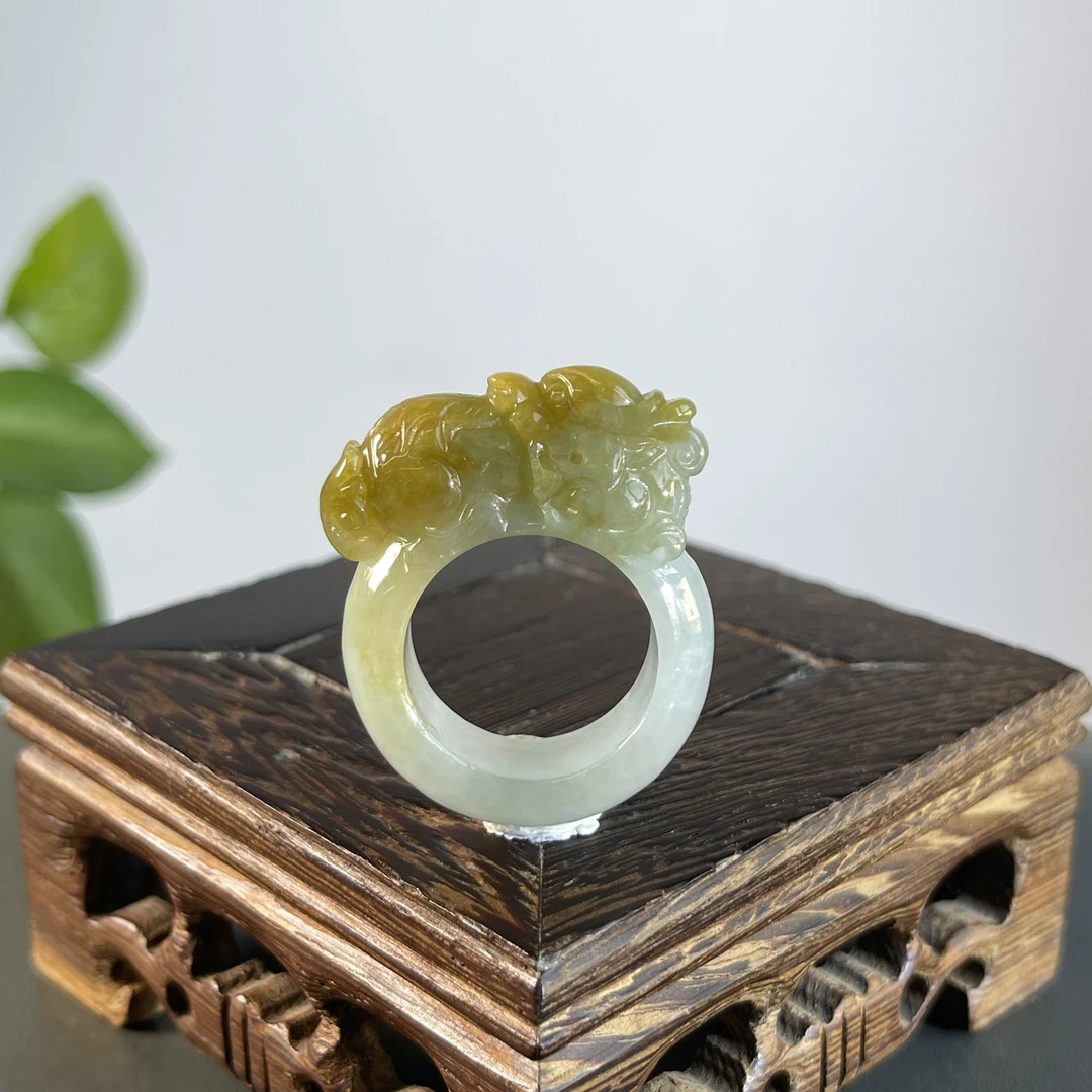 JTA13-47 天然缅甸A货翡翠 翡翠扳指21#