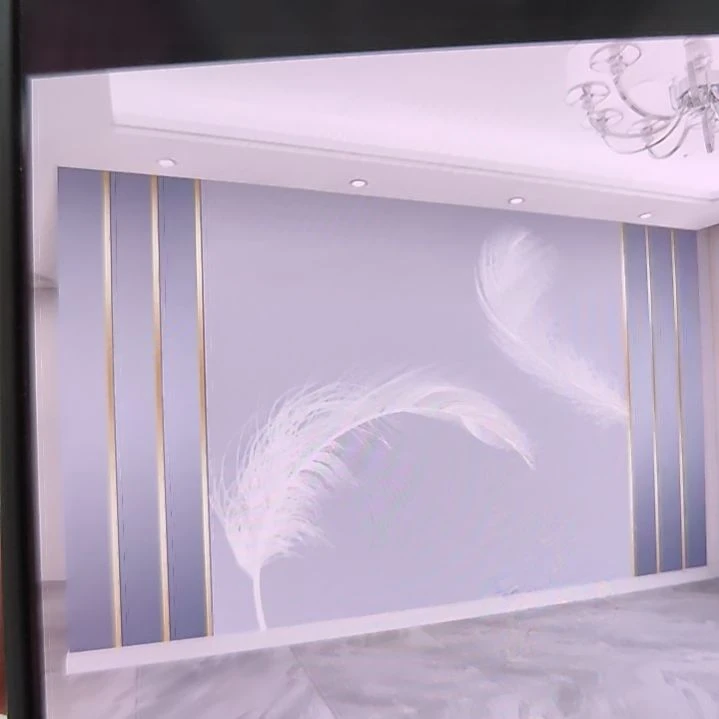 小***儿客厅电视墙壁画壁布