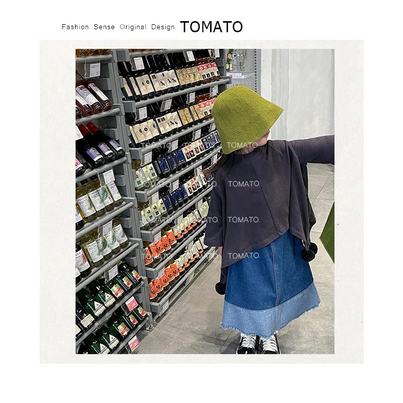 【TomaTo】夏季防晒薄款透气遮阳渔夫帽新款显脸小水桶帽C25MZ0405