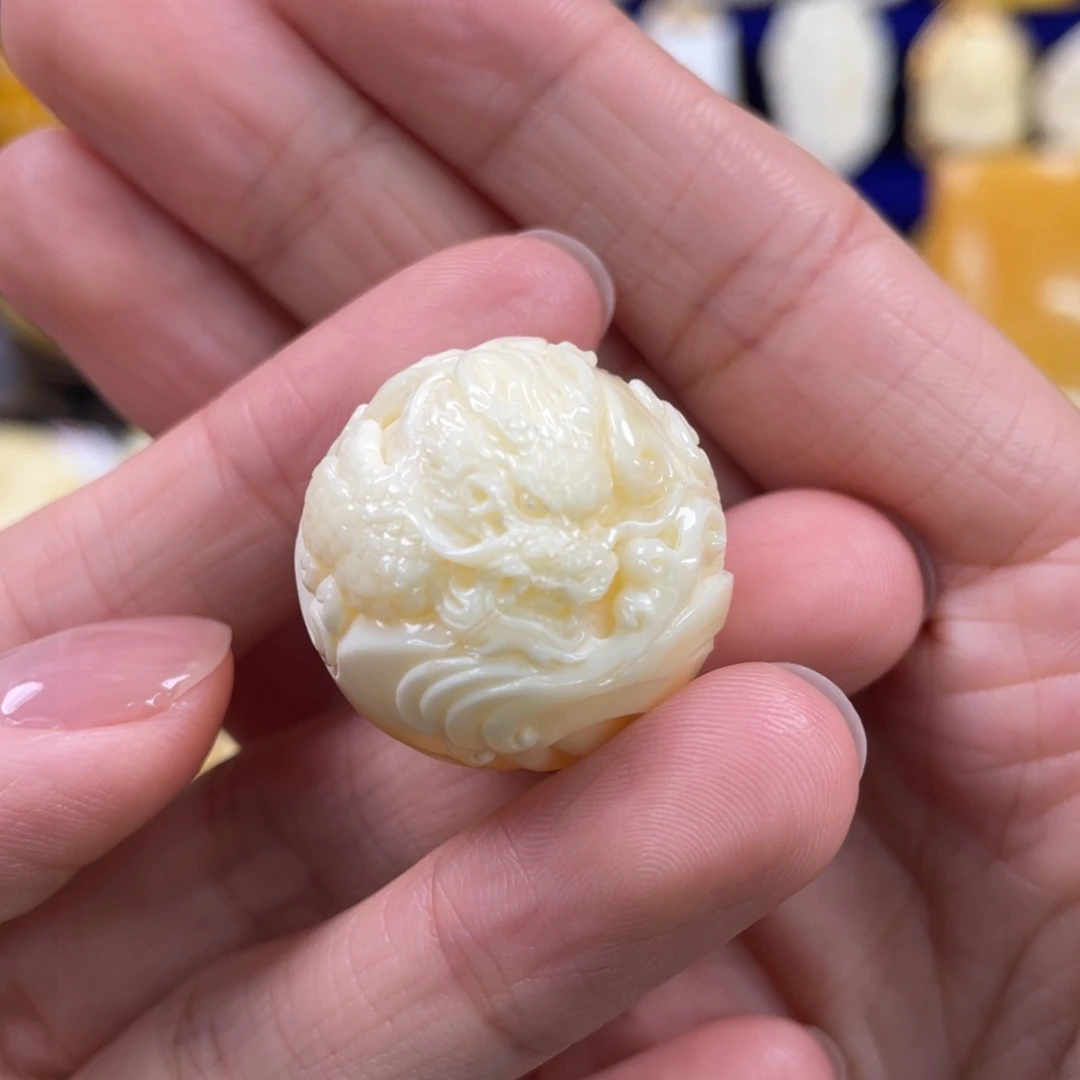 蜜蜡裸石未镶嵌琥珀蜜蜡珠子卡24.7mm