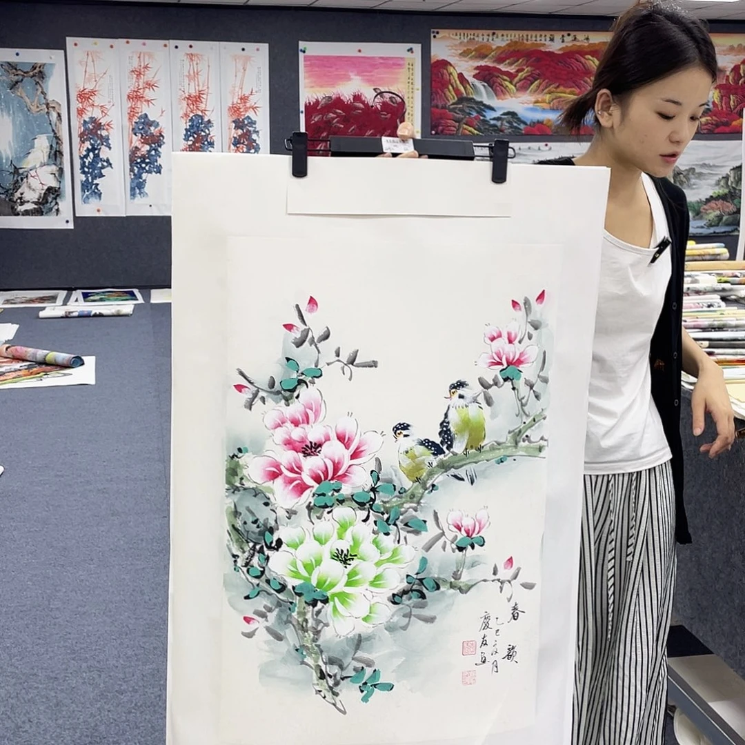 国画作品小姐姐放漏…