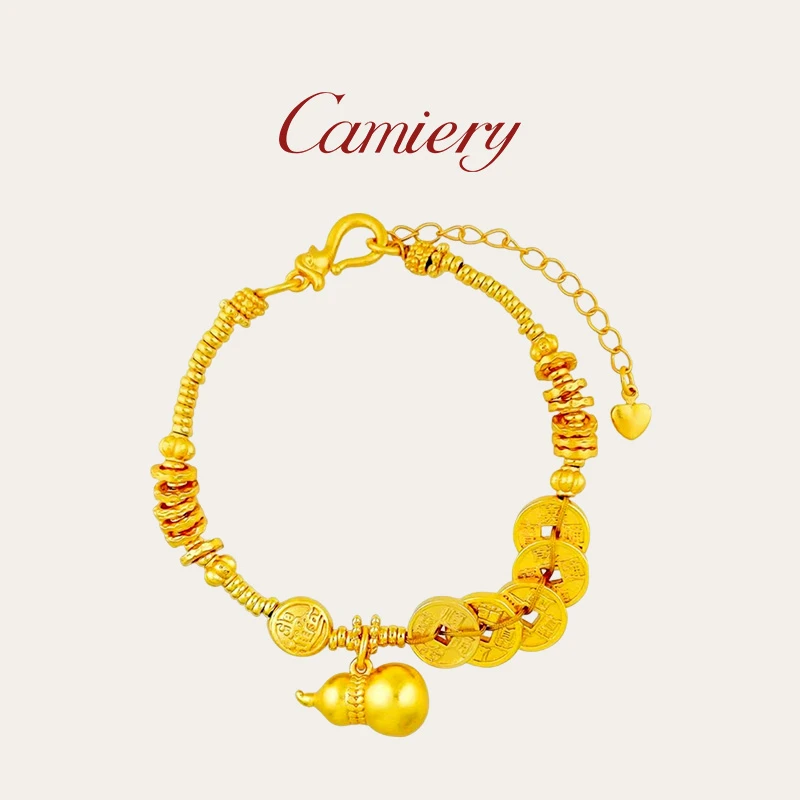 CAMIERY新中式轻奢五帝钱盘缠葫芦手链