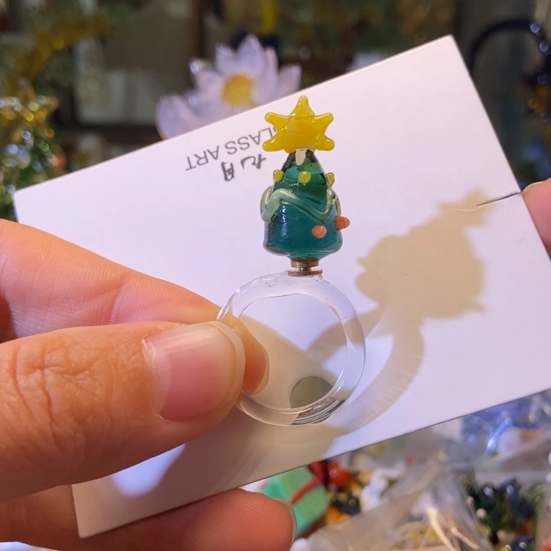 琉璃手工艺品戒指