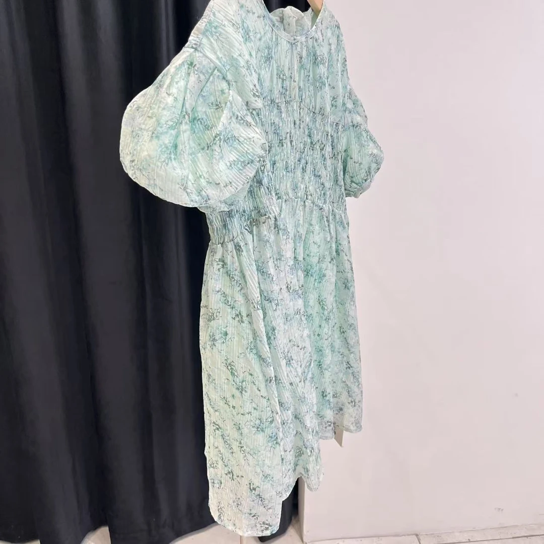 夏款女童绿色连衣裙 5015 禾系