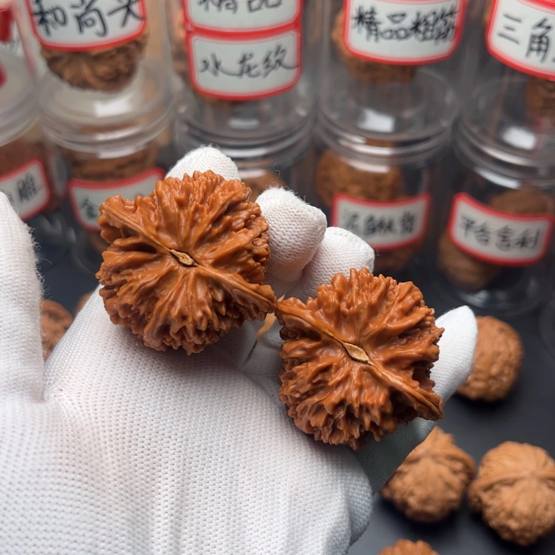 树***叶文玩核桃把件45全品满天星