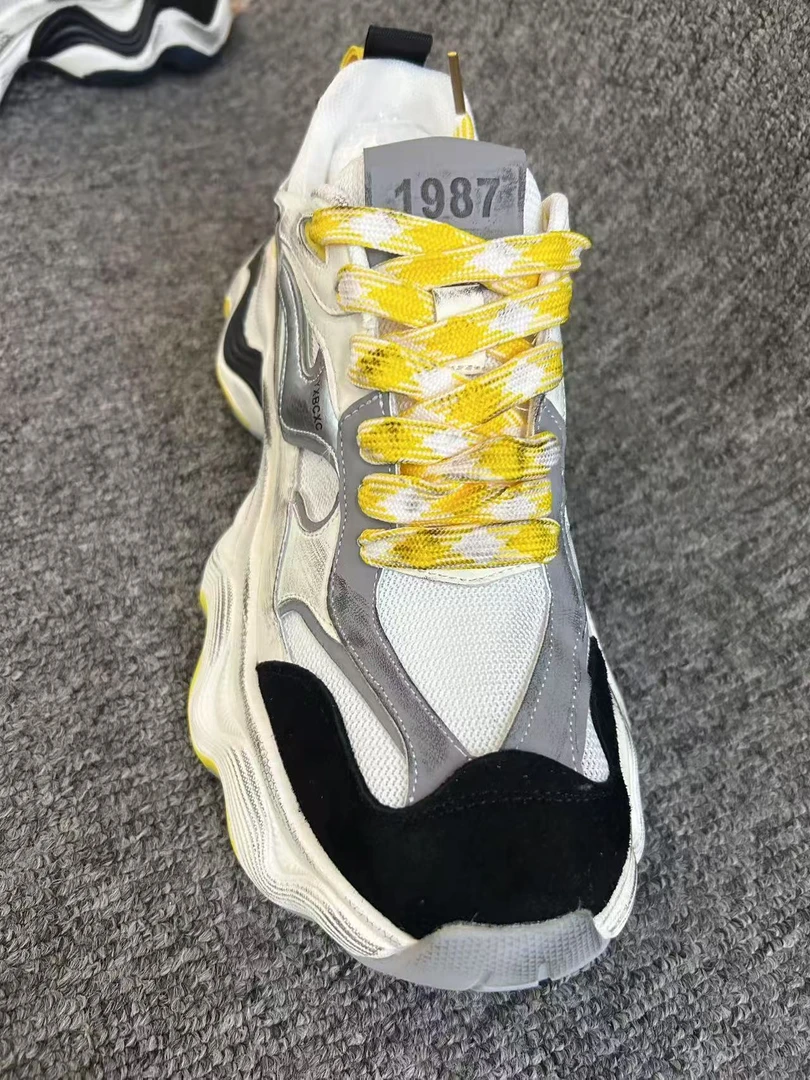 25夏季男士欧货真皮黄标元素老爹鞋