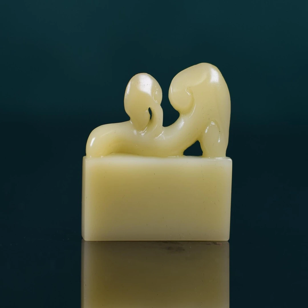 寿山石芙蓉瑞兽钮印章28