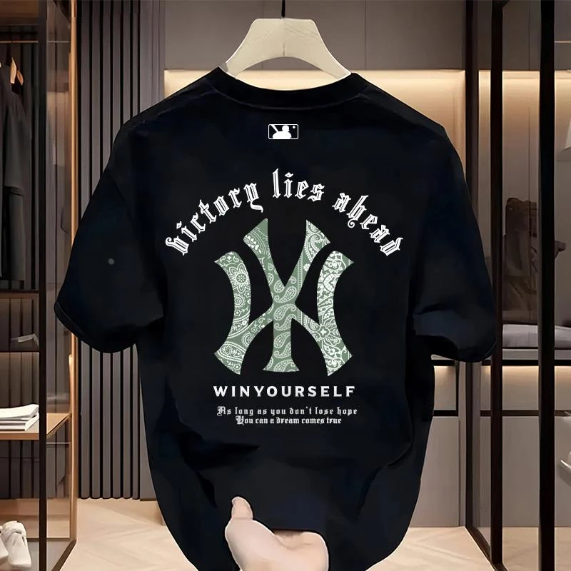 2025夏季新款宽松潮流百搭时尚休闲网红纯棉凉感韩版t恤