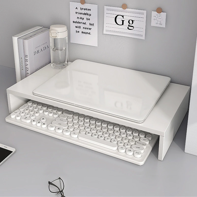 笔记本电脑增高架台式显示器屏幕支架底座办公桌面置物架收纳工位