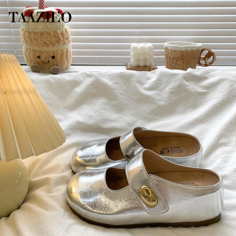 TAAZIEO内增高厚底勃肯鞋玛丽珍爆款半拖鞋女夏外穿新款一脚蹬