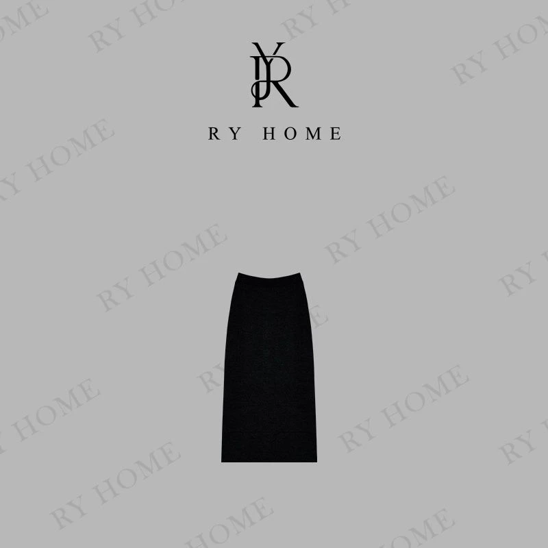 【容雨RYHOME】新款高腰显瘦羊毛半身裙253Q1406