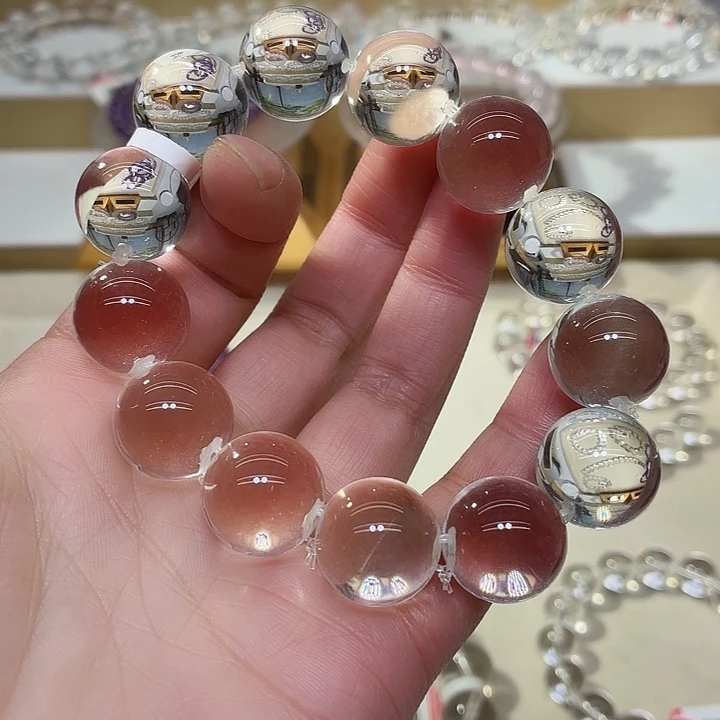 玉巴西白水泡泡珠卡16mm手串毕业级