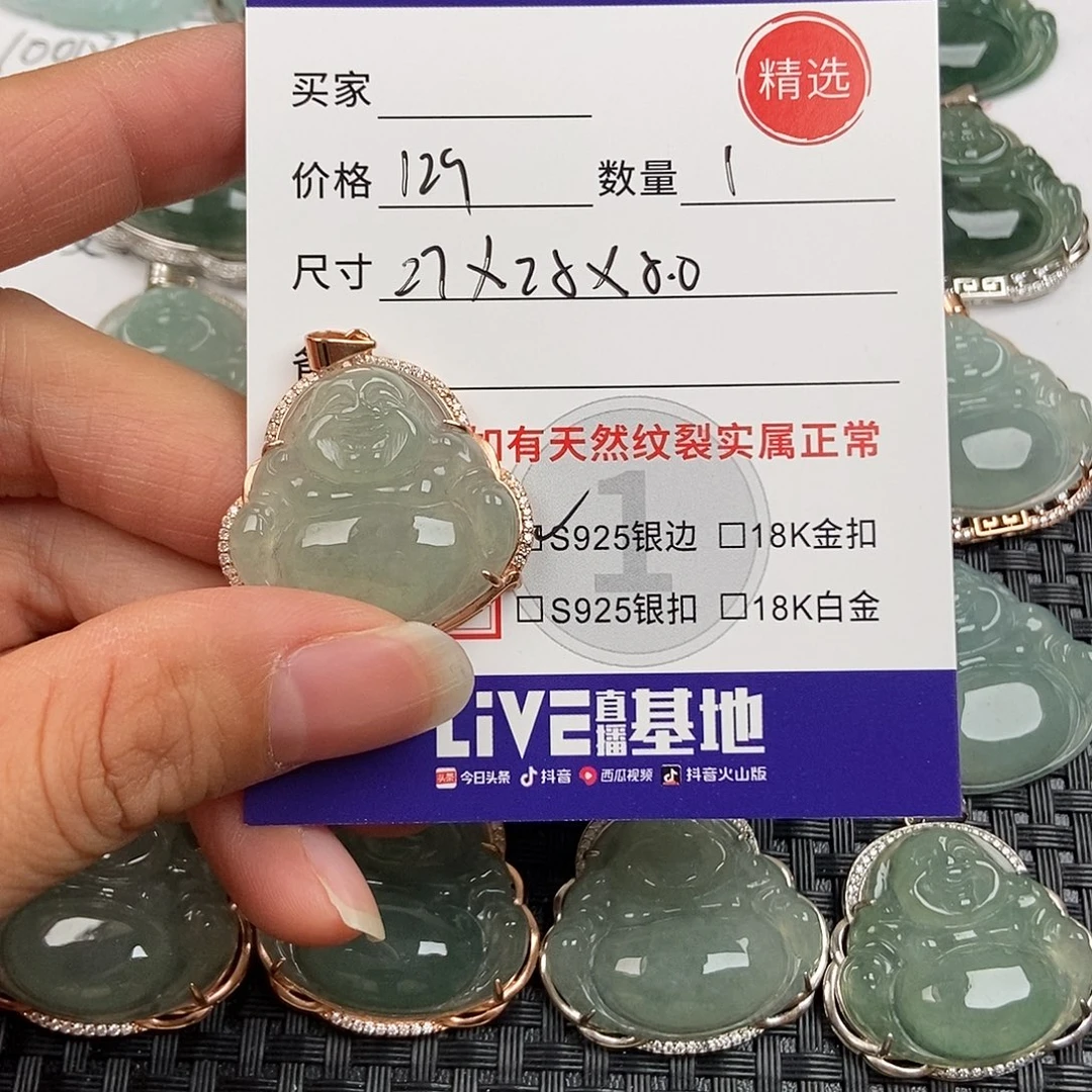 翡翠银S925镶嵌颈饰