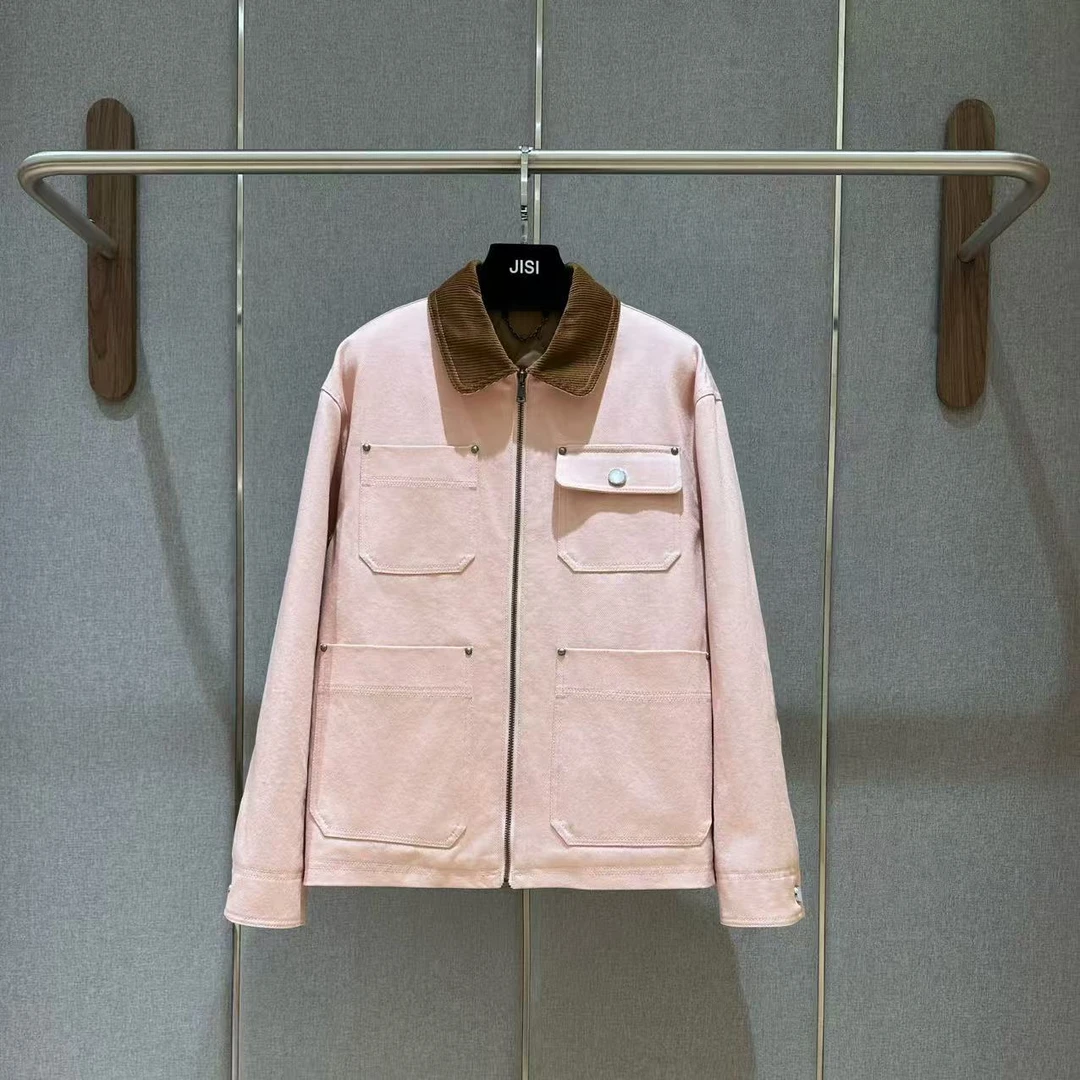 【陈西贝专属】L+ 樱花粉撞色工装棉服外套出游-WT25743J