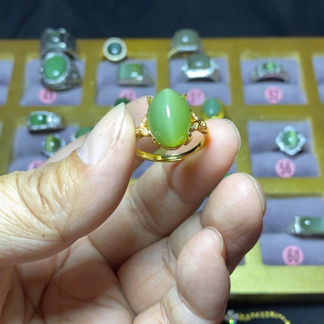 和田玉（碧玉）戒指未镶嵌