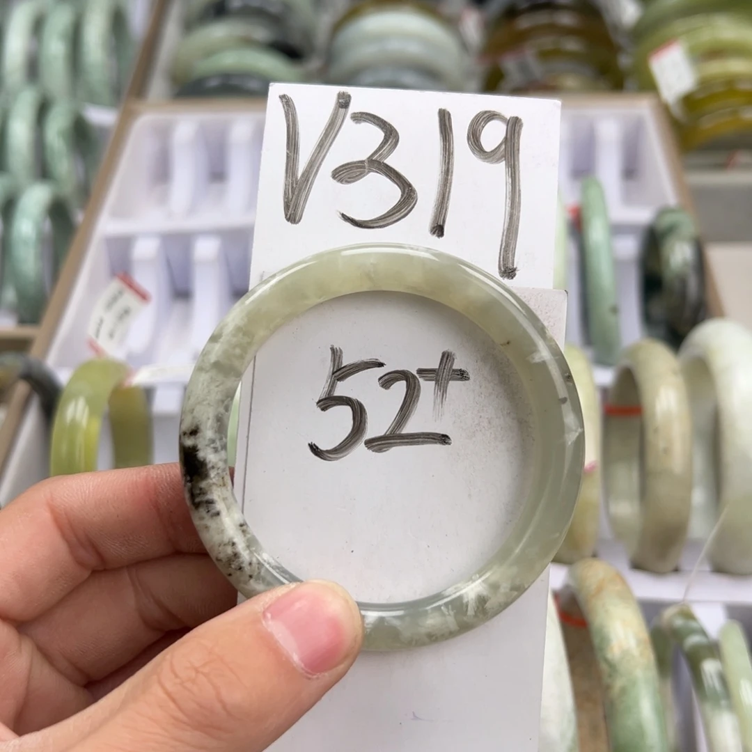 岫玉手镯未镶嵌天然岫玉微瑕