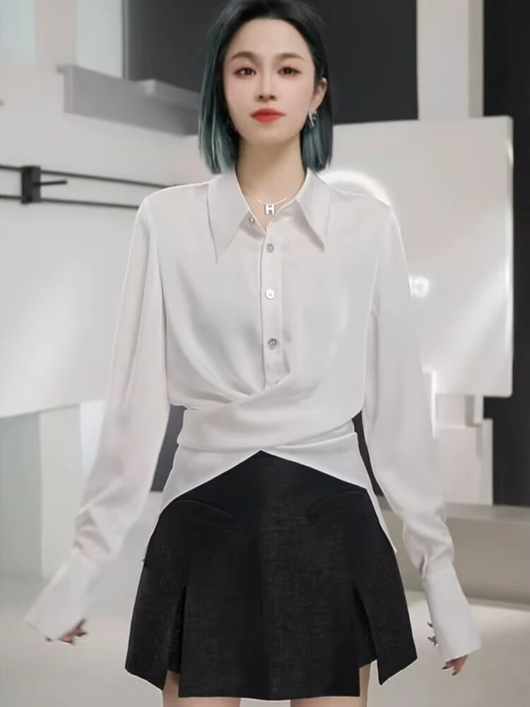 H1352一衣多穿衬衣女士设计师款上衣