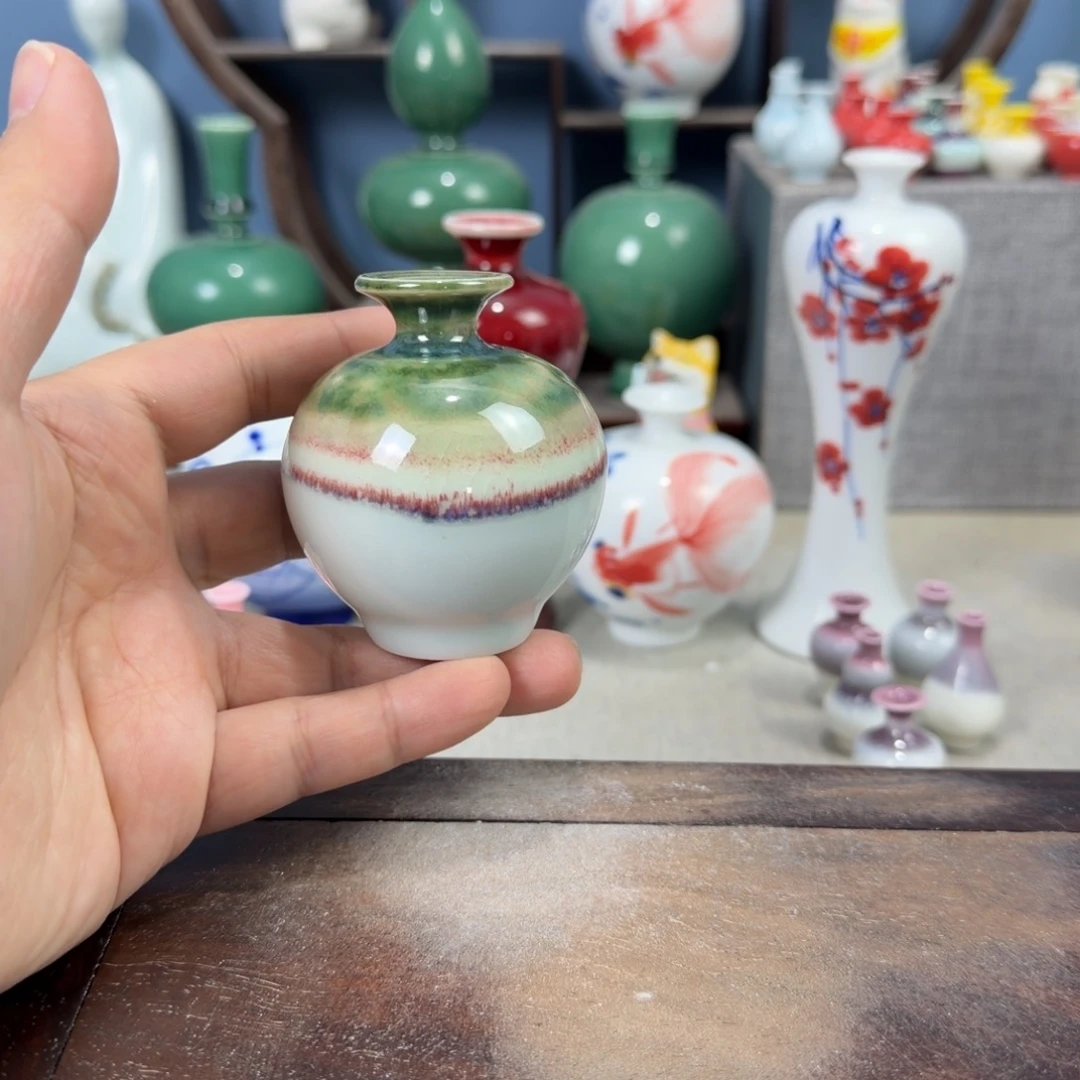陶瓷手工小花器摆件